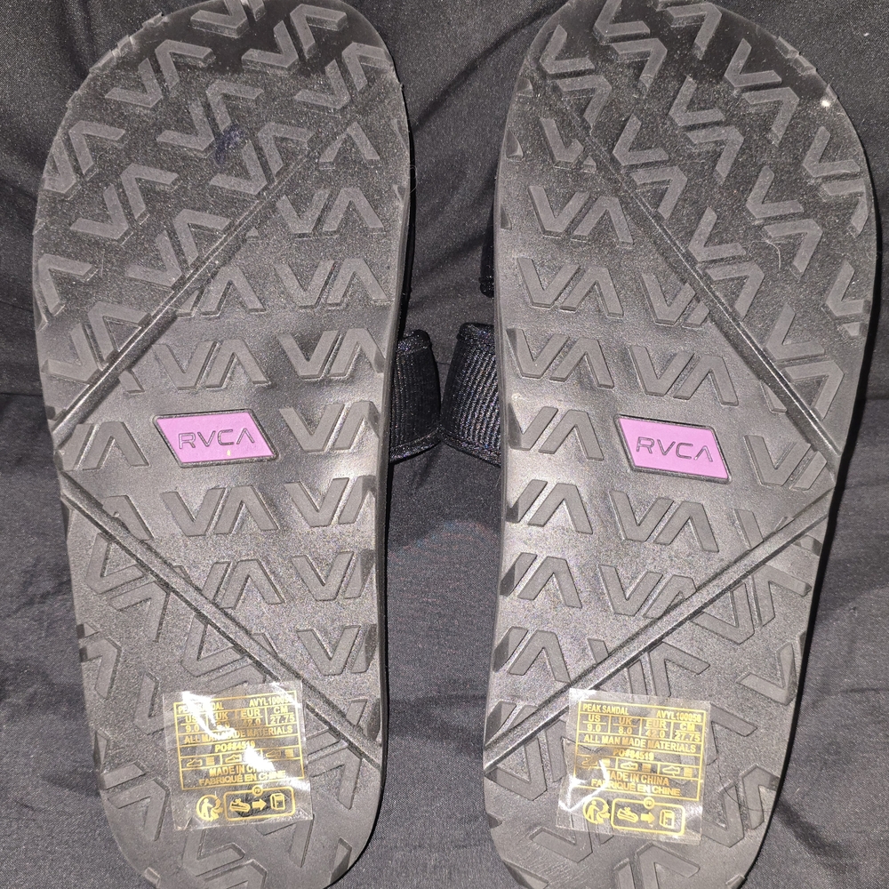 RVCA Black Slide Sandals - Picture 2 of 4